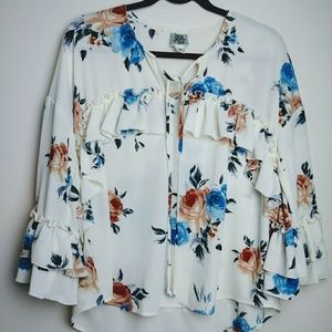 Ivy jane anthropology small floral blouse